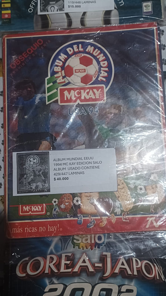 Album Mundial EEUU 1994 MC KAY edicion Salo contiene 429/447 laminas