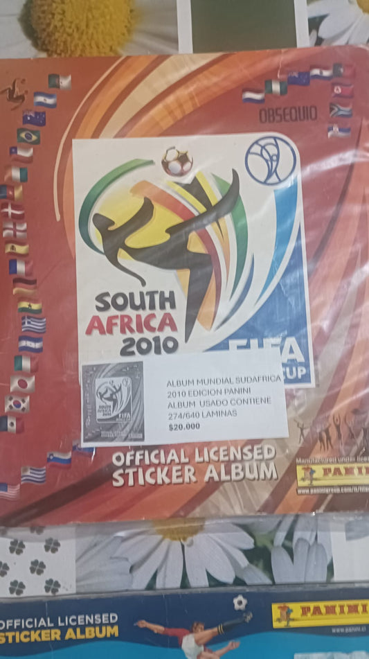 Album mundial sudamerica 2010 edicion panini contiene 274/640 laminas