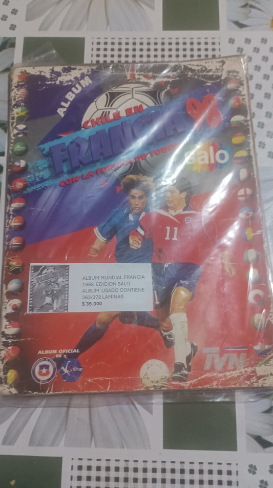 Album mundial Francia 1998 Edicion salo contiene 363/378 laminas
